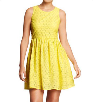 Yellow Eyelet Dress from Old Navy