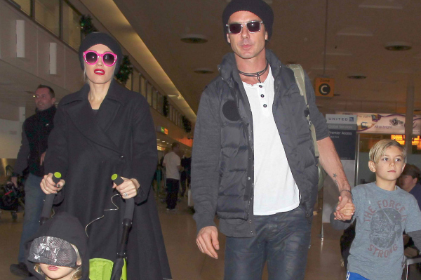 Gwen Stefani with husband Gavin Rossdale and sons Kingston and Zuma