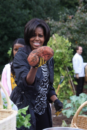First Lady Michelle Obama in the White House Garden