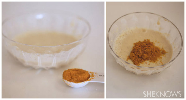 Facial mask step 1