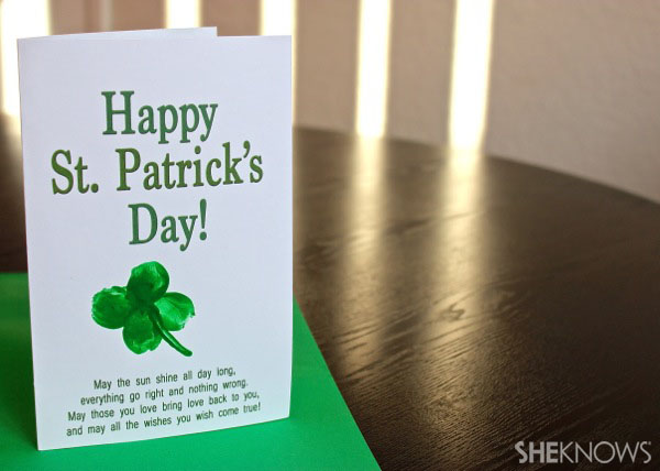 Thumbprint St. Patrick's Day card