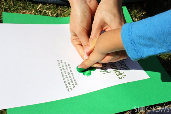 Thumbprint St. Patrick's Day card