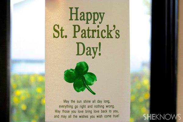 Thumbprint St. Patrick's Day card