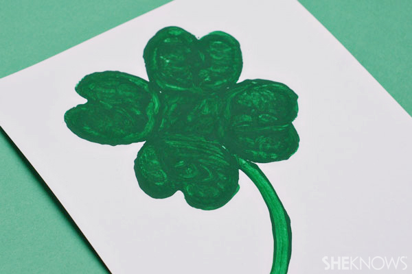 Stamped shamrock picture