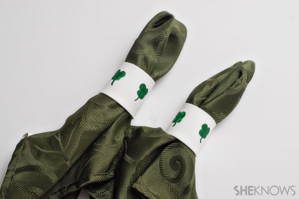 Shamrock napkin rings