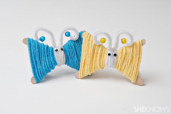 Yarn butterfly craft