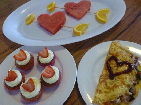 Valentines day breakfast