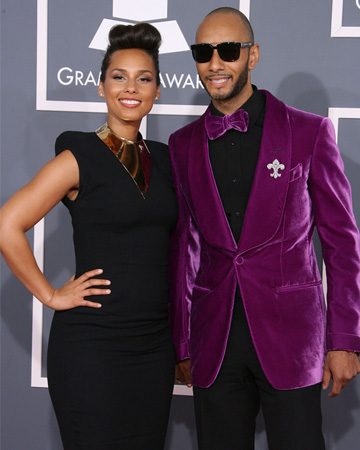 Alicia Keys and Swizz Beatz at the 2012 Grammy Awards
