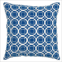 Cobalt Blue Circles and Squares Pillow, $32.95