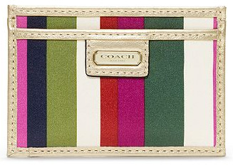 Coach striped ID case