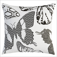 Butterfly print pillow