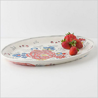Peony portrait platter