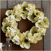 Paper flower wreath 