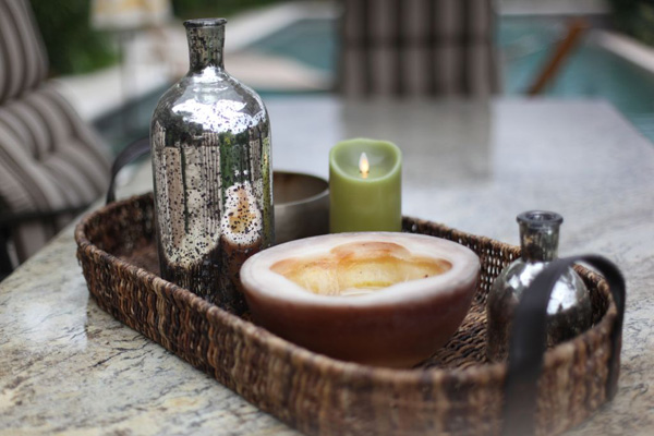 Table with candle