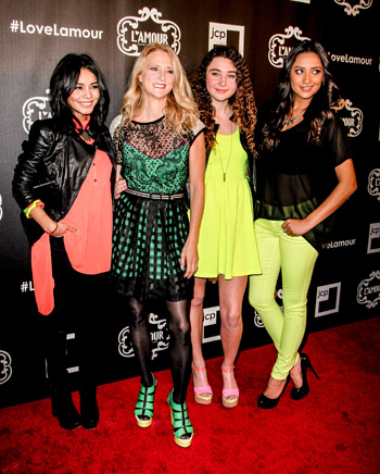 Nanette Lepore with daughter Violet, Vanessa Hudgens and Shay Mitchell