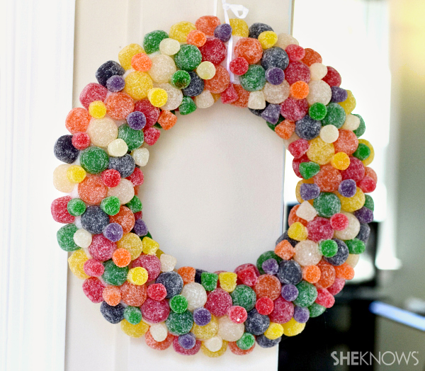 DIY gumdrop wreath for under $20