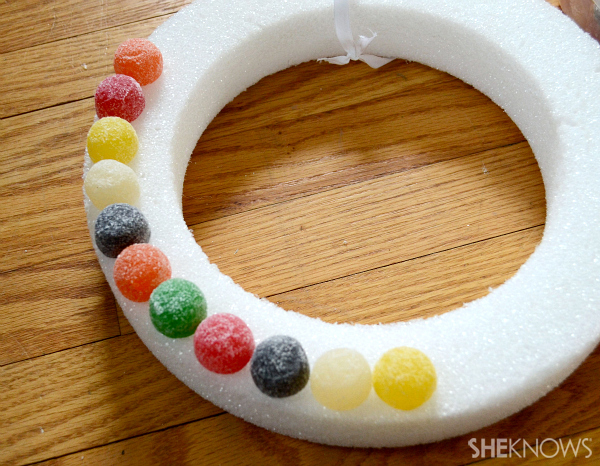 Glue gumdrops
