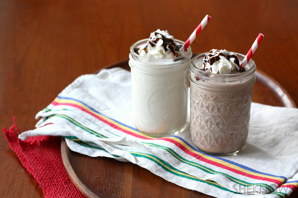 Frozen Milk and White Hot Chocolate