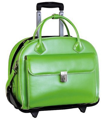Green laptop bag