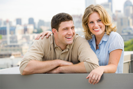 Happy couple in Seattle