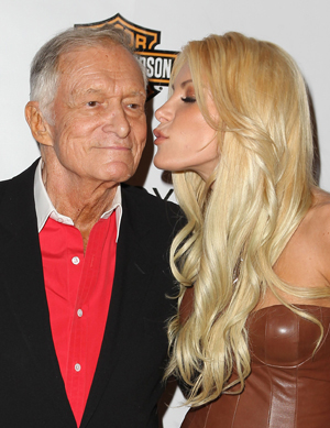 Hugh Hefner and Crystal Harris