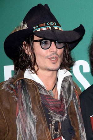 Johnny Depp at a press conference