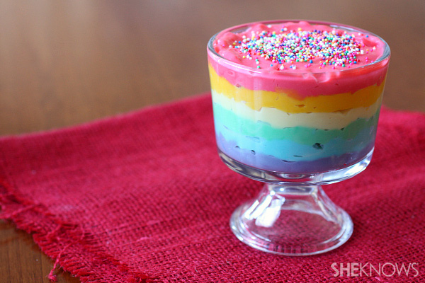 Rainbow Layered Pudding
