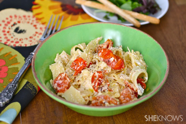 Creamy Pasta with Roasted Tomatoes and Garlic