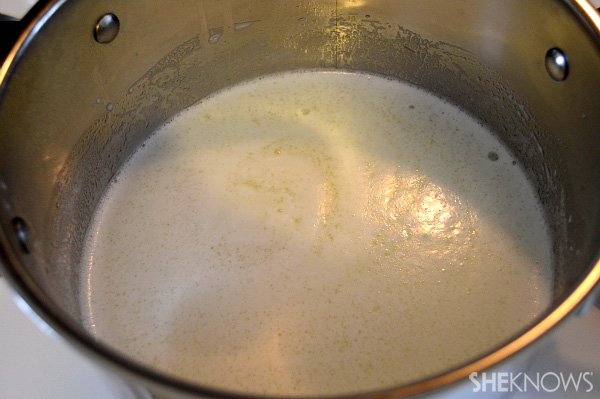Heat milk, sugar & oil