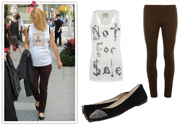 Claire Danes' cute tank look