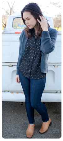 polka dot blouse