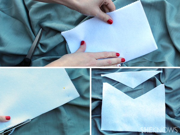 Cut the opening of the envelope