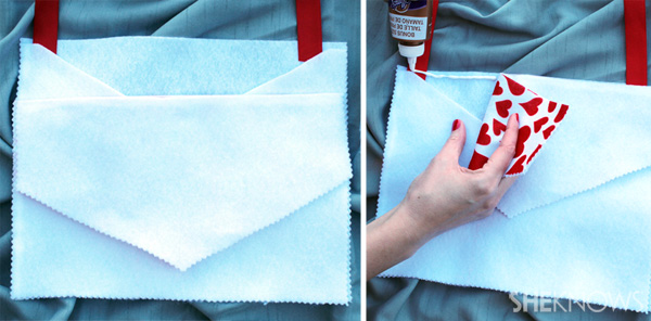 Attach the envelope flap