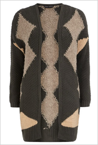 Grey Aztec cardigan (Dorothy Perkins, $60)
