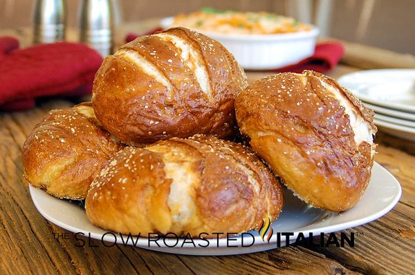 Pick and Pull Pretzel rolls