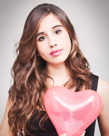Sad woman on Valentine's Day