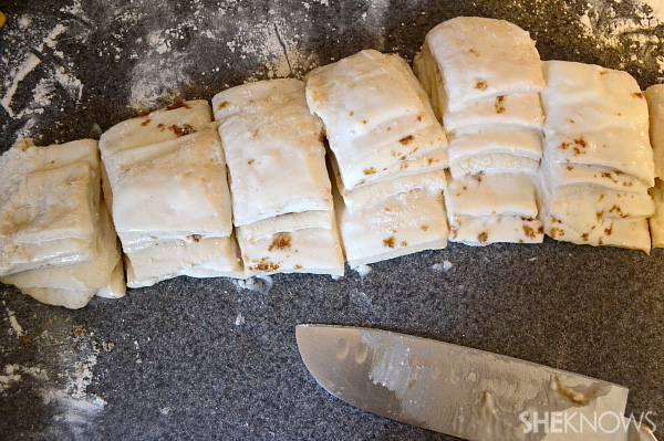 Cut into slices & stack