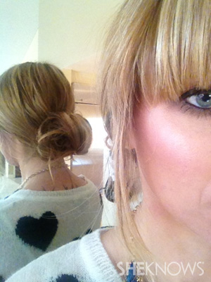 Low, loose bun