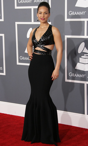 Alicia Keys at the 2013 Grammys