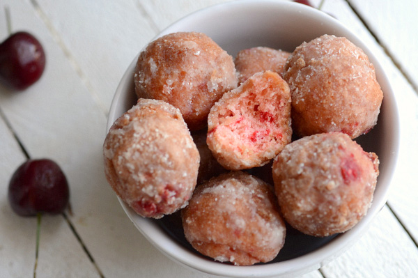 Cherry donut holes