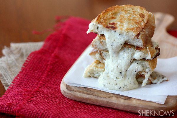 White pizza grilled cheese