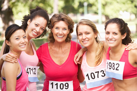 Woman in charity walk