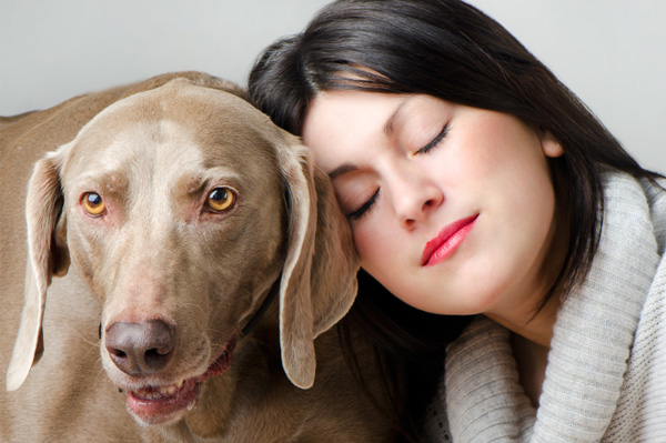 Woman with her dog