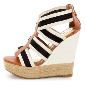 Black and white shoe
