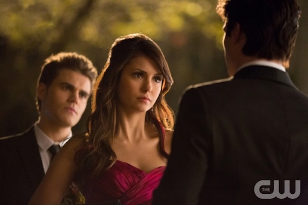 Elena, Stefan and Damon in The Vampire Diaries