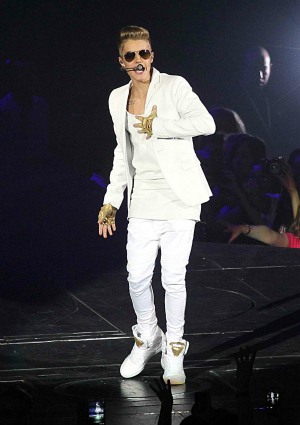 Justin Bieber on concert in London