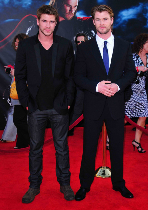 Liam Hemsworth and brother Chris Hemsworth