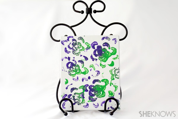 DIY vegetable print canvas