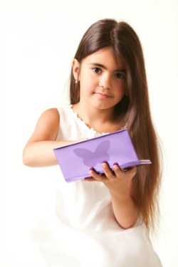 Flower girl getting ready