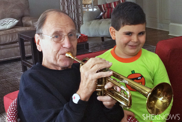 Ethan Walmark with Grandpa